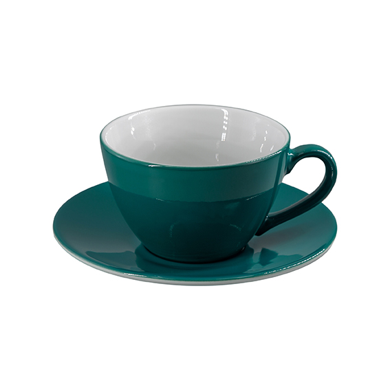 Obertasse 0,32 l - Form: Table Selection - Dekor, 79933 türkisgrün - aus Porzellan. Hersteller:, Eschenbach. "Made in Germany".