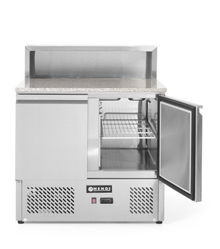 HENDI Pizzatisch zweitürig - max: +2/+8°C - 230 V - 250 W - 900x700x(H)1100 mm
