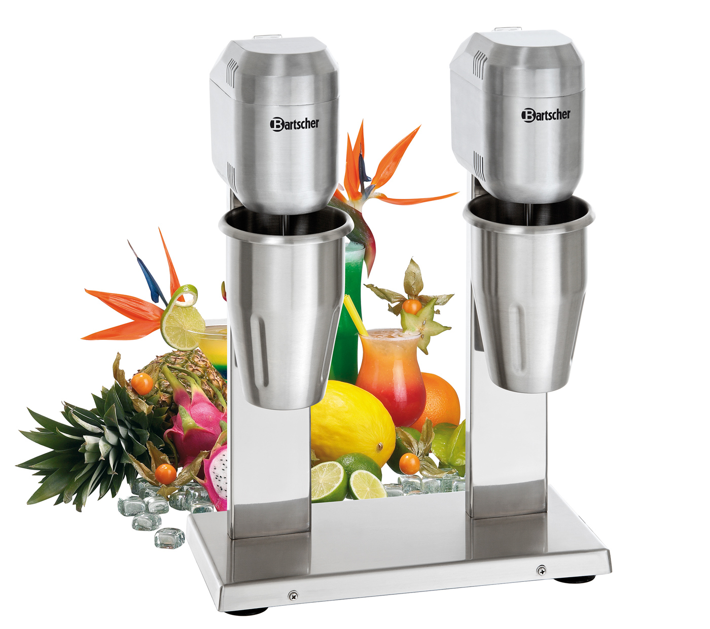Bartscher Bartscher Dual-Barmixer Turbo |Material Mixscheibe: CNS 18/10 | Maße: 33 x 19,5x 48,0 cm. Gewicht: 7,5 kg