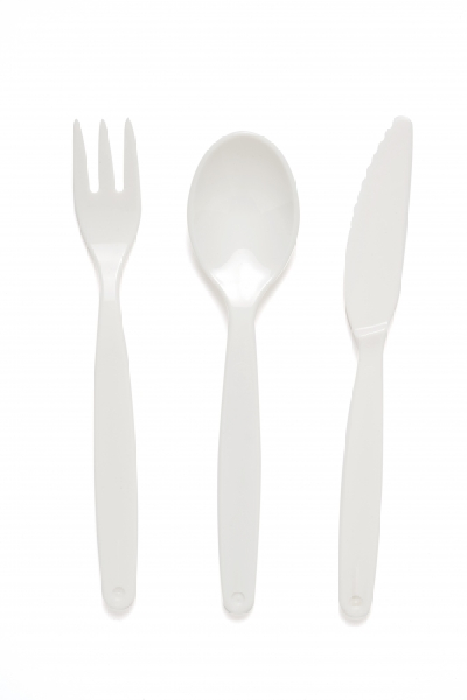 Roltex Messer klein, Farbe: weiß, PC Safe, unzerbrechbar, Abb. rechts