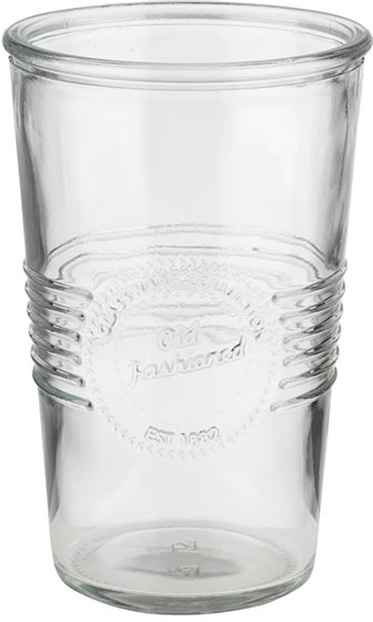 Trinkglas -OLD FASHIONED- Ø 8 cm, H: 12,5 cm, 0,3 Liter Glas spülmaschinengeeignet zerbrechlich Farbe: Transparent stapelbar
