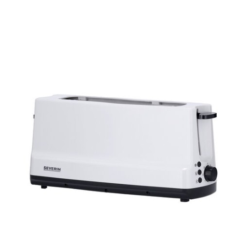 Severin Langschlitztoaster, ca. 800 W, 2 Scheiben, integrierter Brötchen-Röstaufsatz, Defroster-Stufe - Aufwärm-Stufe -