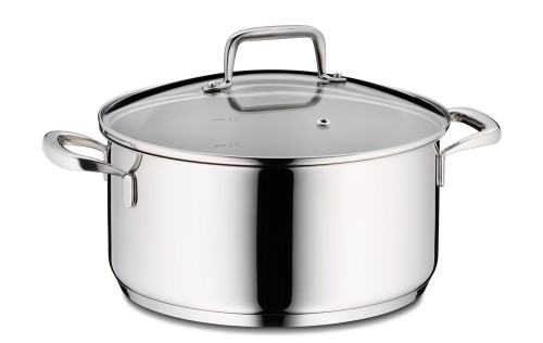 KELA Bratentopf Flavoria Edelstahl 18/10 silber glänzend 12,0cm 24,0cmØ 4,6l