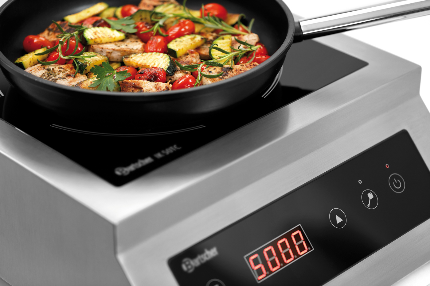 Bartscher Induktionskocher IK 50TC | AnzahlKochstellen: 1 | Maße: 40 x 53,5 x 18,3 cm.Gewicht: 10 kg