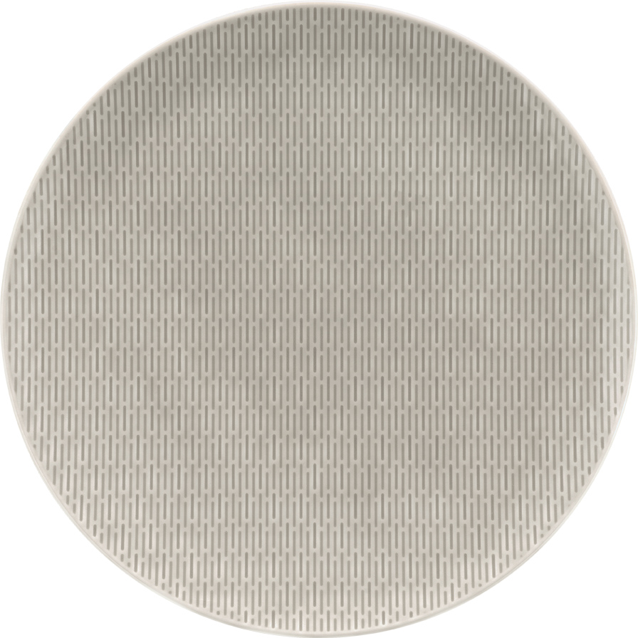 Bauscher Teller aus der Kollektion scope glow gray, flach, coup, relief, 32 cm, aus Porzellan