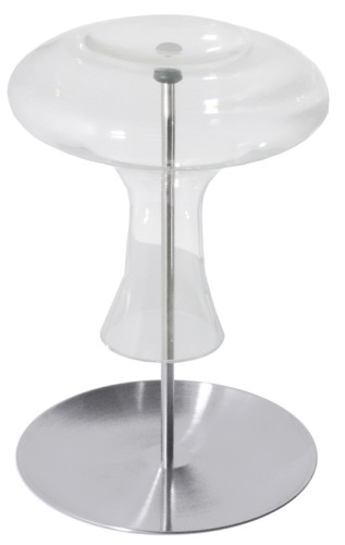 Karaffenständer aus Edelstahl 18/0, mit Kunststoffkappe, zum Trocknen von Karaffen und Gläsern, schwere Qualität Durchmesser: 22,5 cm,