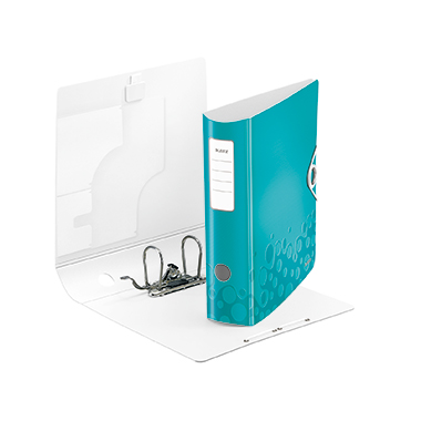 Leitz Ordner Active WOW 82mm DIN A4 Polyfoam Material der Kaschierung außen: Polyfoam eisblau metallic