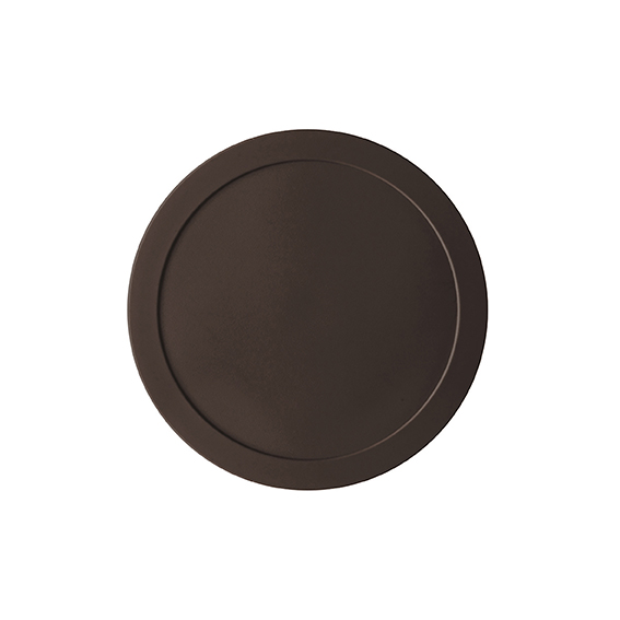 Kunststoffdeckel rund 14 cm - braun - Form: System. Hersteller: Eschenbach. "Made in Germany".