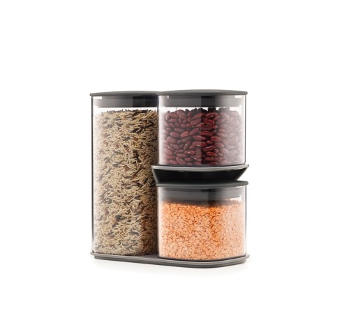 Joseph Joseph Podium - 3-teiliges Aufbewahrungsgestell für Vorratsdosen - grau