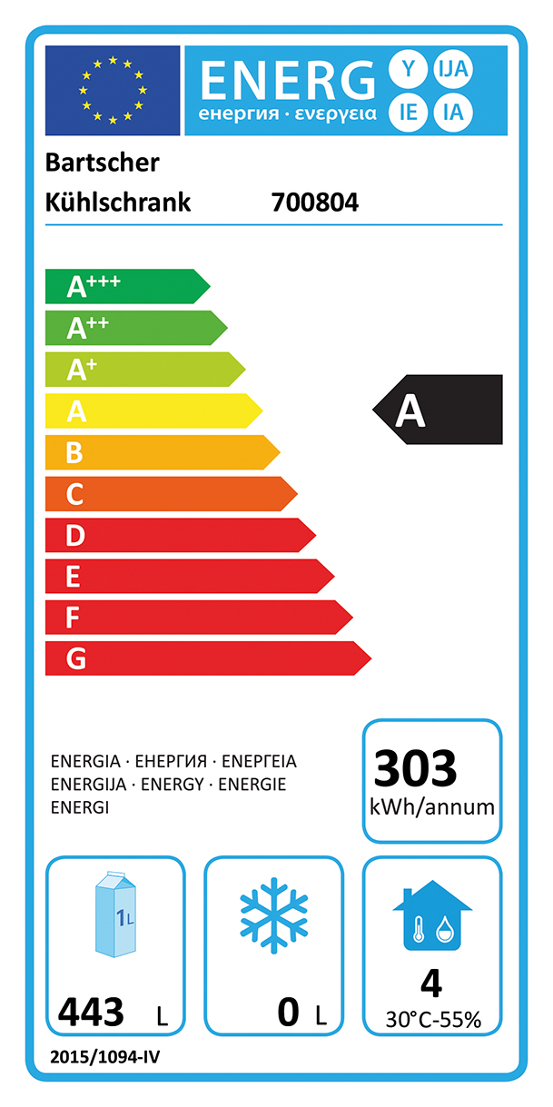 Bartscher Kühlschrank 700 GN210 | Innenbeleuchtung: Ja | Maße: 70,5 x 89,5 x 2090 cm. Gewicht: 146,4 kg