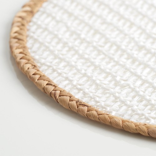 Platzset "Nature", Papier-Mix, weiß. Ø: 380 mm. Höhe: 7 mm.