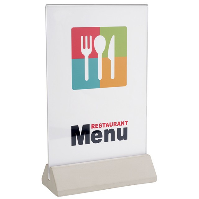 APS Kartenhalter, 2-teilig, 15,5 x 6,5 cm, H: 26 cm, Beton, Acryl, -ELEMENT-