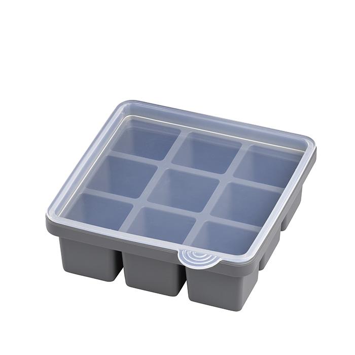APS Eiswürfelform, 2er Set 15,5 x 15,5 cm, H: 5,5 cm Silikon, grau
