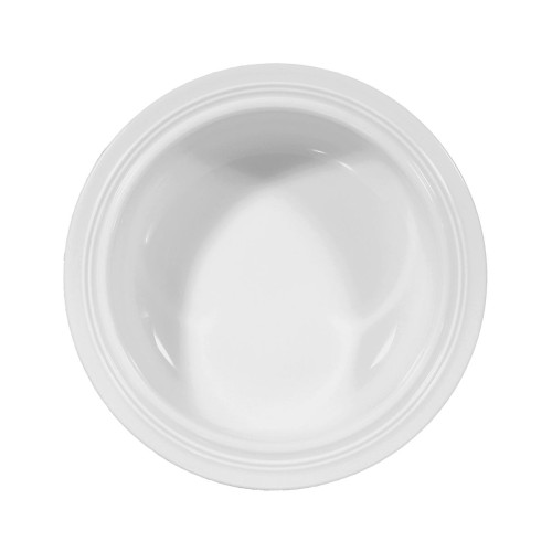 Seltmann Schale nieder 16 cm, rund mit Relief, Form: Vitalis, weiss4467 terrakotta Band, hohe Kantenschlagfestigkeit, Made in Germany