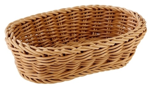 Korb, oval 19 x 12 cm, H: 6 cm Polypropylen, beige -PROFI LINE- spülmaschinengeeignet bruchsicher stapelbar
