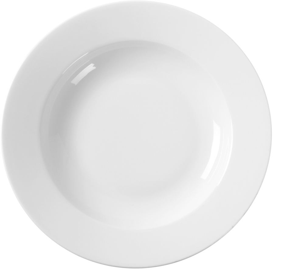 HENDI Suppenteller - Maße: ø 230 mm, Serie Delta. Inhalt: 270ml. Hotelporzellan weiss.