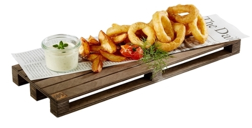Servierbrett -GENUSSPALETTE- 40 x 15 cm, H: 3 cm Birkenholz nicht spülmaschinengeeignet stapelbar wasserfest