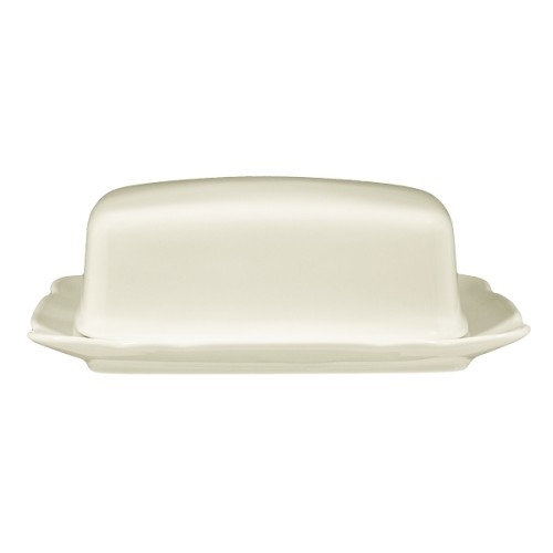 Seltmann Butterdose 1/2 Pfd, Form: Marieluise, Glasur: elfenbein, Dekor: 00003