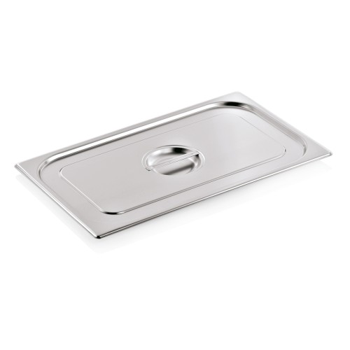 GN 1/1 Deckel, Materialstärke 0,7 mm. Material: Chromnickelstahl 18/8. Serie: GN 90.
