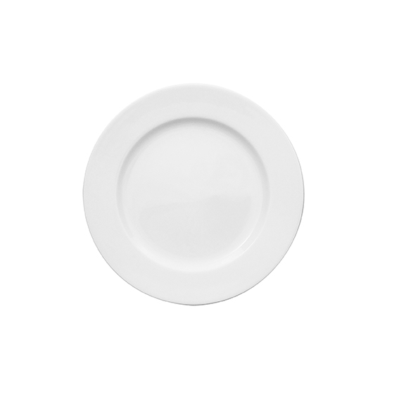 Teller flach 16 cm - Form: Primavera - weiss -, aus Porzellan. Hersteller: Eschenbach. "Made in, Germany".