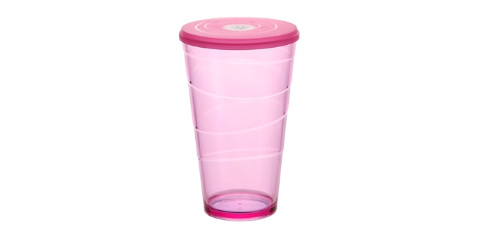 Trinkbecher + Deckel myDRINK 600 ml, rosa