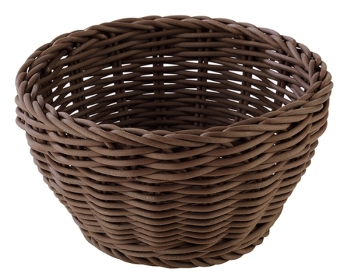 Korb, rund Ø 16 cm, H: 8 cm Polypropylen, braun -PROFI LINE- spülmaschinengeeignet bruchsicher stapelbar