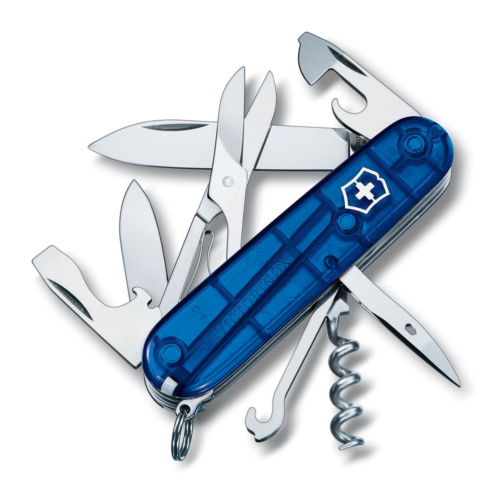 Victorinox Offiziersmesser Climber, blau transp.