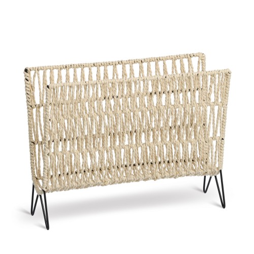 Zeitungsständer "Boho", Eisen/Papier. Länge: 380 mm. Breite: 150 mm. Höhe: 300 mm