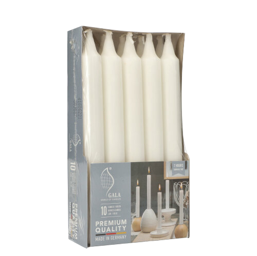 10 Tafelkerzen Ø 2,1 cm · 19,3 cm weiss von GALA Basic