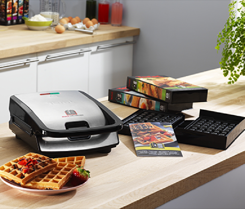Sandwich- und Waffeleisen SNACK COLLECTION von Tefal. Erweiterbar um Platten für Panini, Teigtaschen, Küchlein, Donuts u. v. a.
