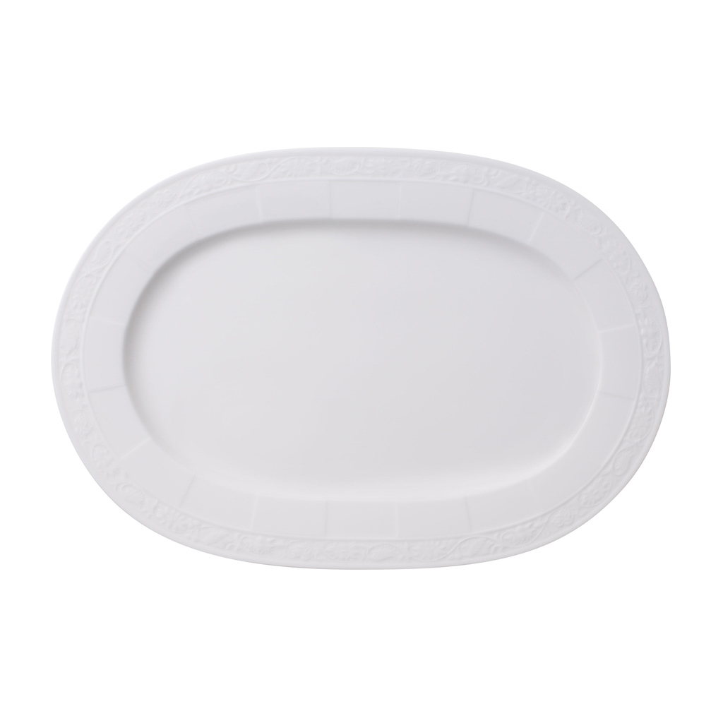 Villeroy und Boch Platte oval - Maße: 35 x 24 x 1,7 cm / Ser.: White Pearl