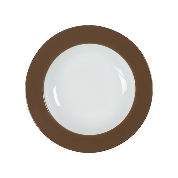 Teller tief 22 cm - Form: Table Selection - Dekor, 79921 nougat - aus Porzellan. Hersteller:, Eschenbach. "Made in Germany".