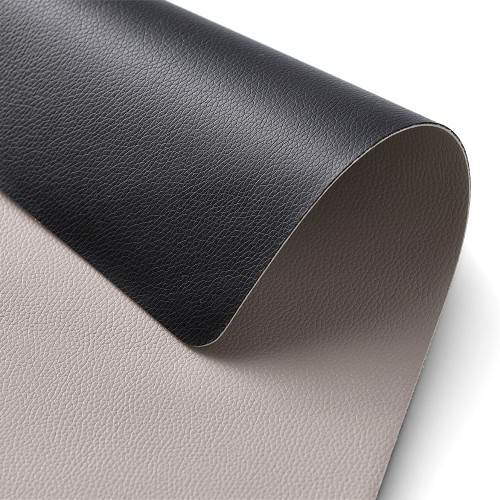 Platzset "two tone", Kunstleder, beige/schwarz / Maße: 45x30 cm