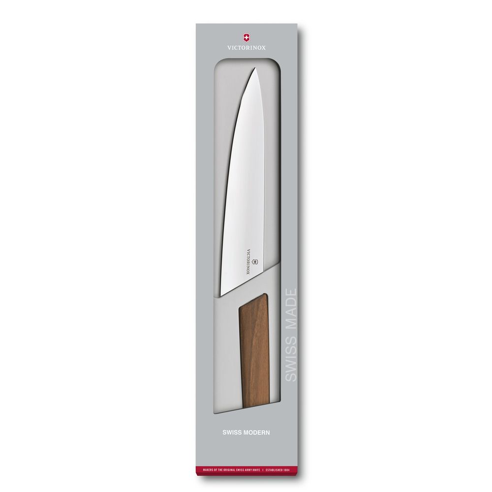 Victorinox Swiss Modern Tranchiermesser, 22 cm, Nussbaumholz