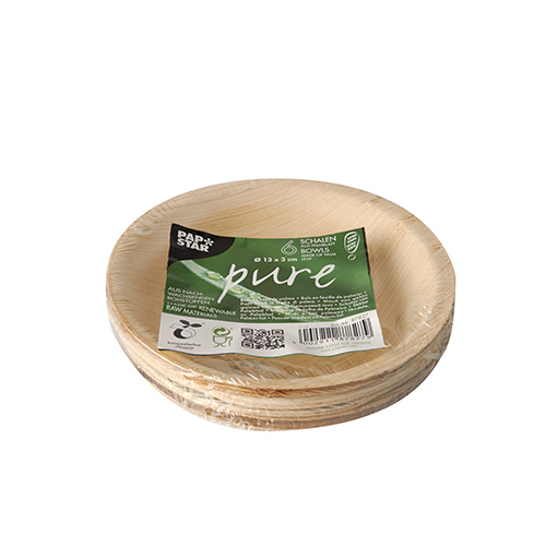 6 Schalen, Palmblatt "pure" rund 200 ml Ø 13 cm · 3 cm von PAPSTAR
