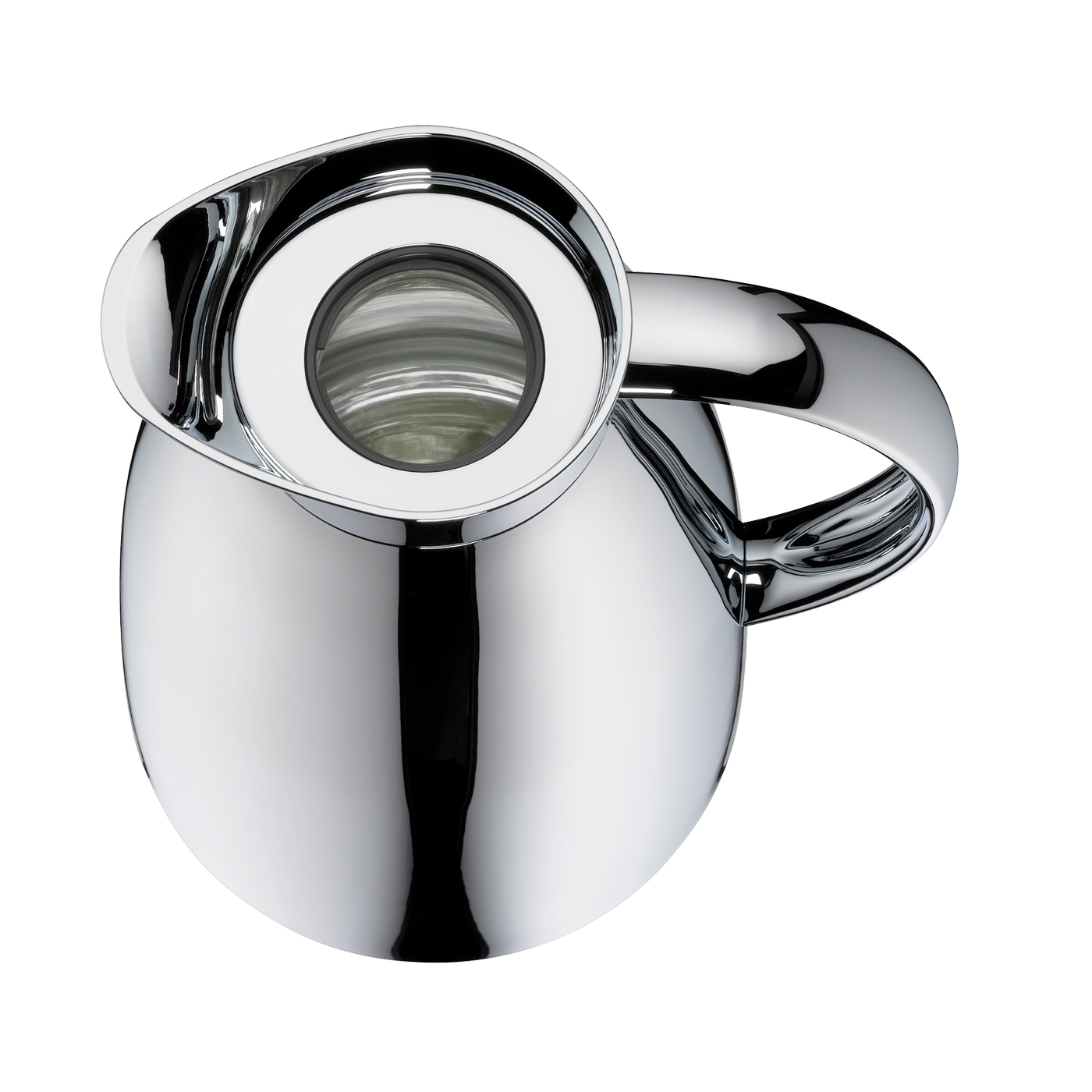 Isolierkanne Gusto stainless steel polished 1,0 l; Tisch Accessoire by Martin Hauenstein; hochwertiger Edelstahl mit Hartglaseinsatz