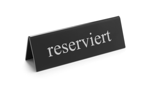 HENDI Tischschild reserviert - 130x35x(H)40 mm - reserviert -